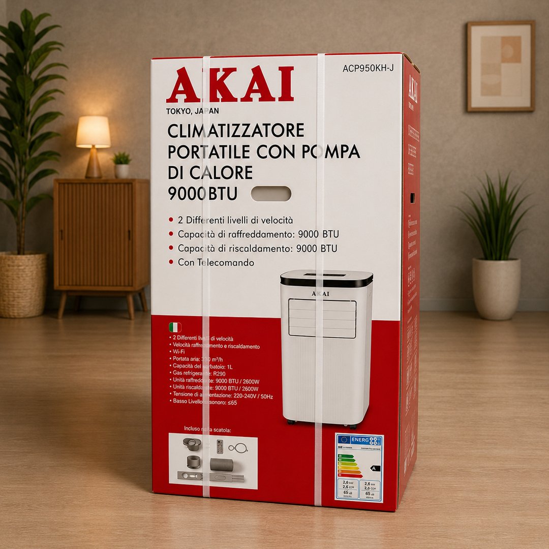 Akai 9000 BTU Hot & Cold Portable Air Conditioner